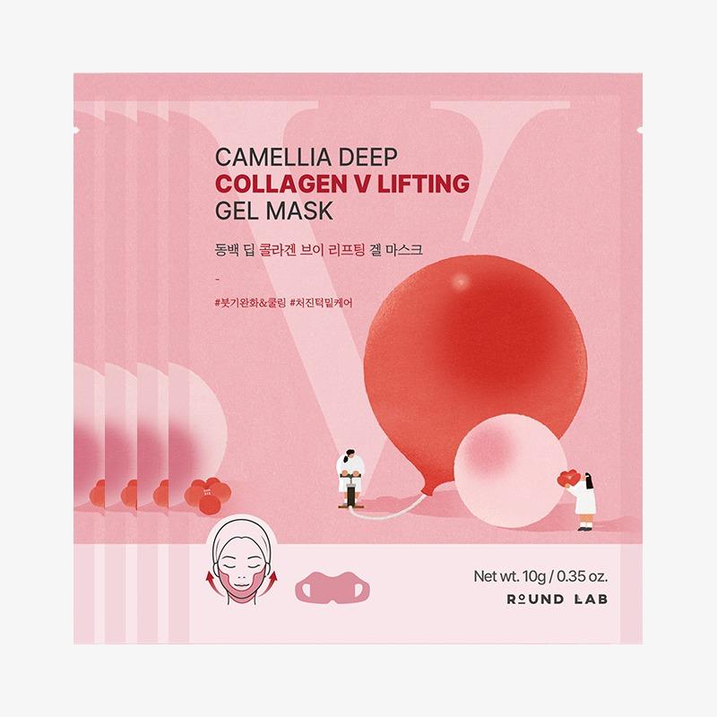 ROUND LAB Маска-гель для лифтинга Camellia Deep Collagen V (4 листа)