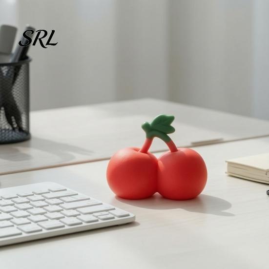 Giant Cherry Toy Realistic Stress Relief Toy, Squeeze Fidget Simulation Soft Stretchy Fruit Sensory for Anxiety