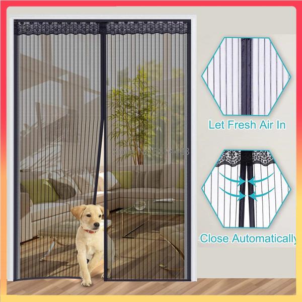 1 Set Magnet Door Screen Net Anti Mosquito Insect Fly Bug Curtains Net Door Screen Kitchen Curtains Magnet Door ScreenNet