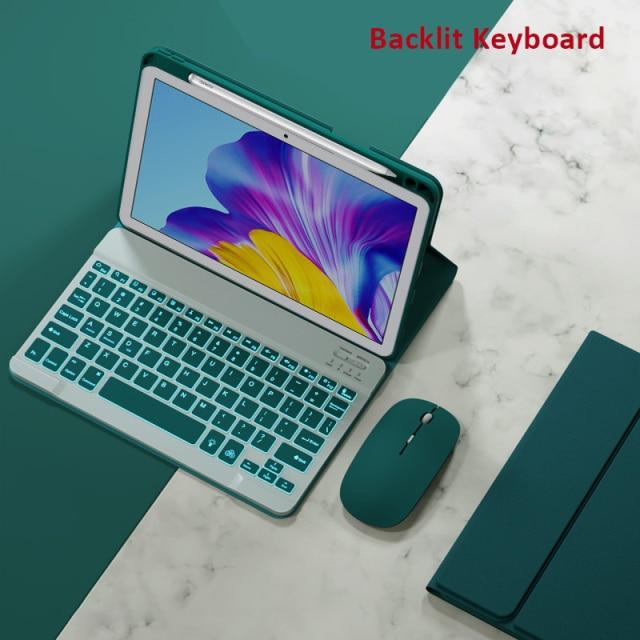 Чехол со светодиодной клавиатурой для Huawei Matepad 11 10,4 Pro 10,8 M6, чехол с гнездом для карандаша для Xiaomi Mipad 5 Pro, чехол из искусственной кожи