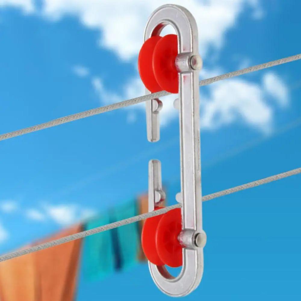 Weatherproof Clothesline Pulley Aluminum Plastic Clothesline Spreader  Laundry Accessories