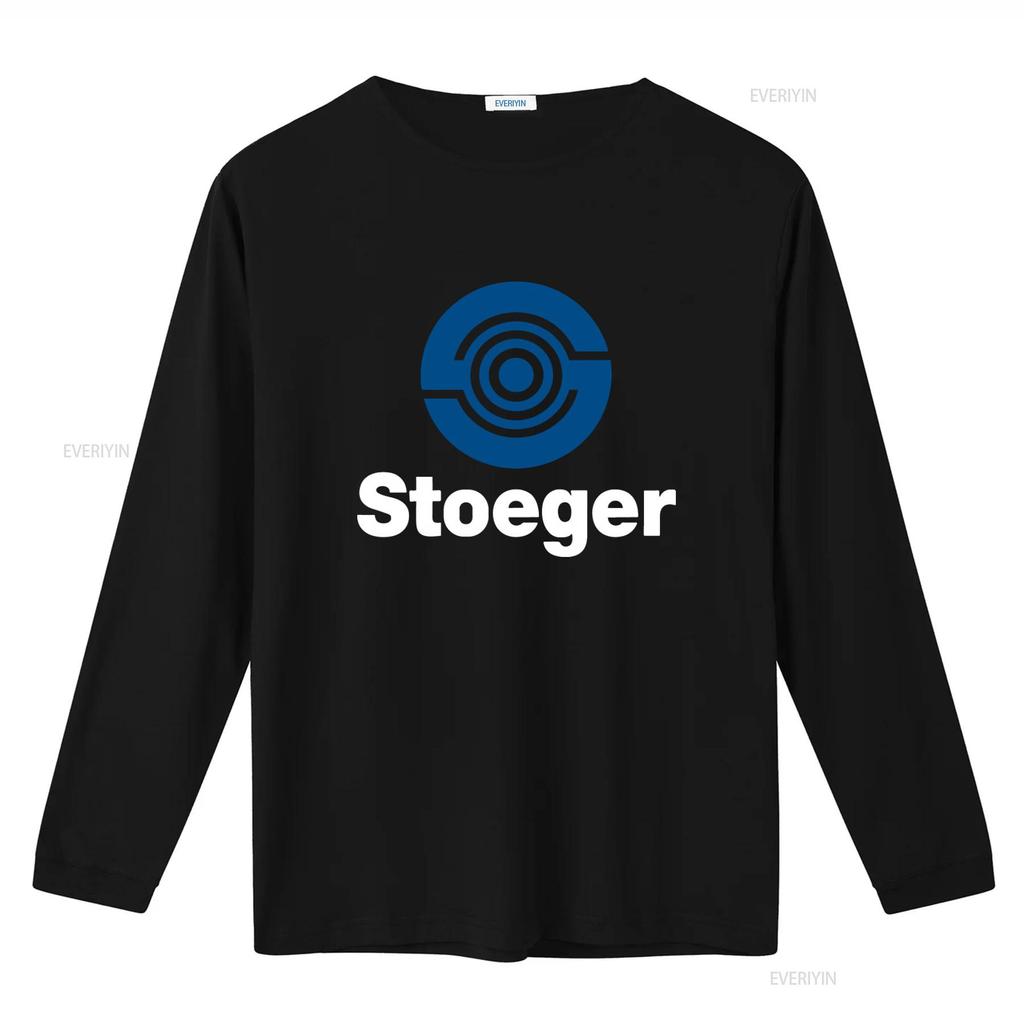 Мужская серая футболка с логотипом Stoeger Firearms Доступна в размерах от S до 5XL винтажная стирка универсальная мягкая с принтом унисекс дышащая