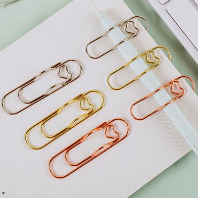 6 шт. Металлические скрепки для ручек в форме сердца, Держатели для ручек для блокнотов, Цветные скрепки для бумаги, Милые фигурные скрепки, Школьные принадлежности, Органайзер