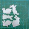 Metal Cutting Dies Easter Bunny Die Cut Mold Animal Rabbits Decoration Craft Knife Mold Punch Stencils for DIY Scrapbook