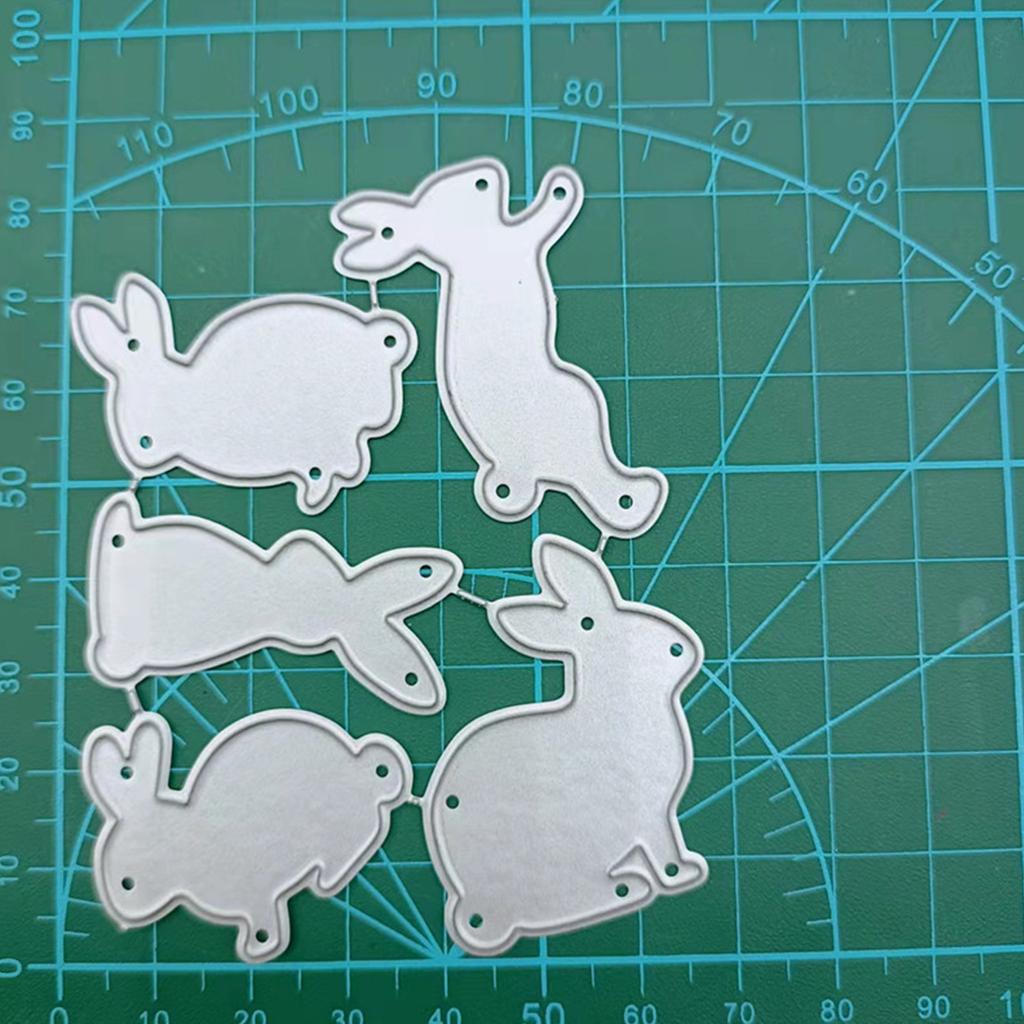 Metal Cutting Dies Easter Bunny Die Cut Mold Animal Rabbits Decoration Craft Knife Mold Punch Stencils for DIY Scrapbook