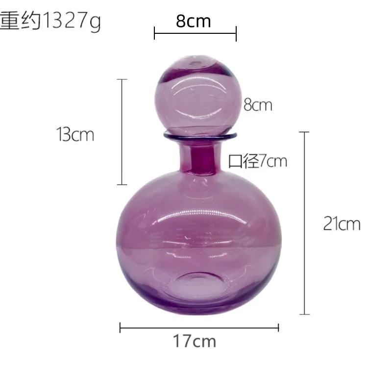 BRCreative Light Luxury Transparent Glass Vase Dining Table Aquatic Vase Decoration Nordic Home Flower Arrangement Decorative ArtEY