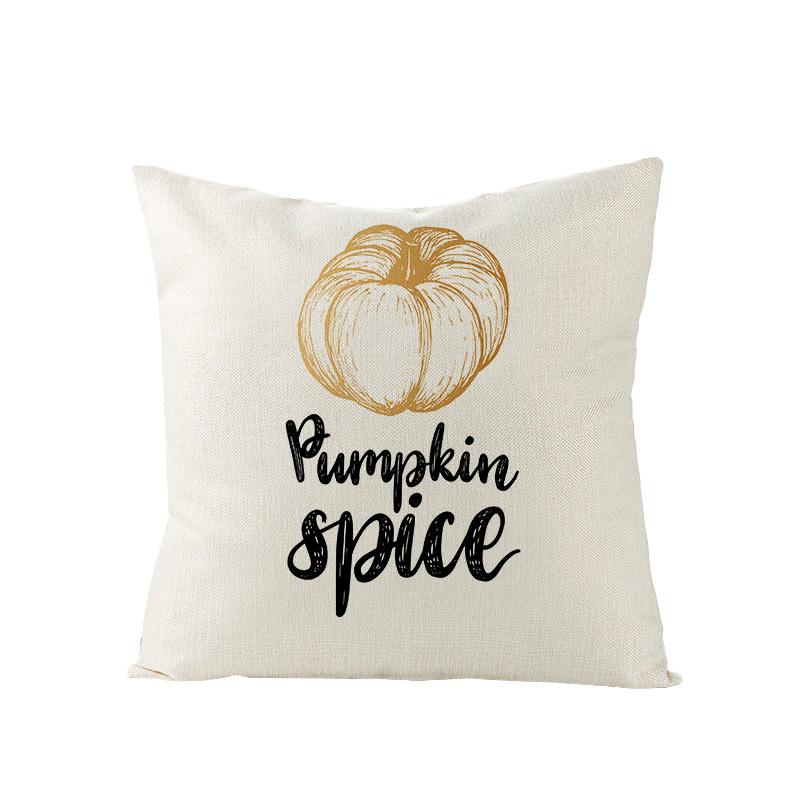 Наволочка на подушку 'Дом' на День благодарения, новая осенняя с тыквами, полиэстер, с принтом, наволочка