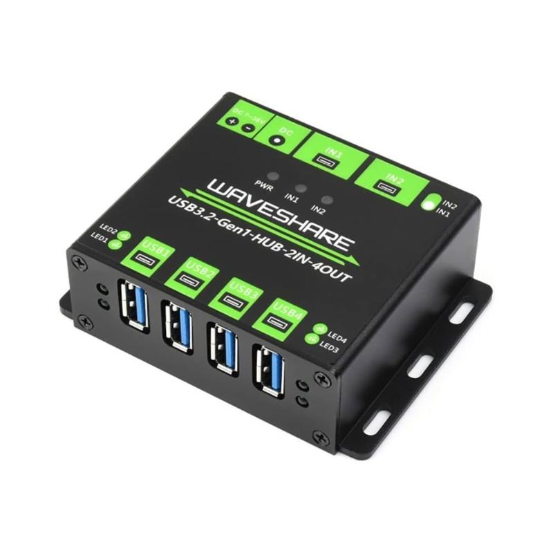 4 порта USB 3.2 концентратор 4X расширенные порты 2 в 4 выхода для 2 хостов коммутация MTT технология подходит для промышленной автоматизации