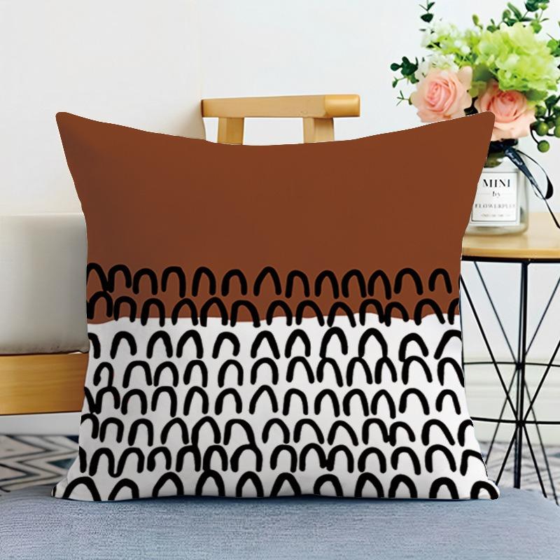 Легкая Роскошная Простая Печатная Декоративная Наволочка Спальня Гостиная Квадратная Подушка Наволочка