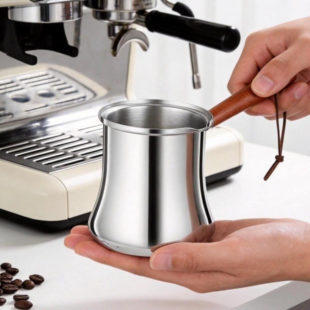 250/350/550/720ml Chocolate Melting Pot Stainless Steel Milk Tea Pot Milk Pitcher Boiling Milk