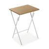 Table Pliable - VERSA - Marron Glacé - Métal - Bois MDF - 37,5 X 65,5 X 47,5 Cm