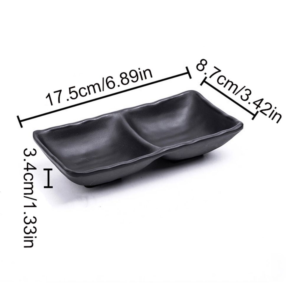 Black Seasoning Plate Japanese Style Sushi Soy Dipping Sauce Bowl Snack Plate  Home