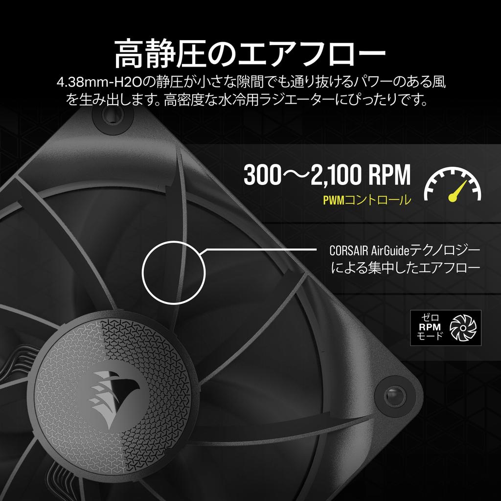 CORSAIR iCUE LINK RX120 Start Kit 120 мм ШИМ вентилятор для корпуса ПК тройной комплект LINK системный концентратор черный (iCUE включен) CO-9051010-WW