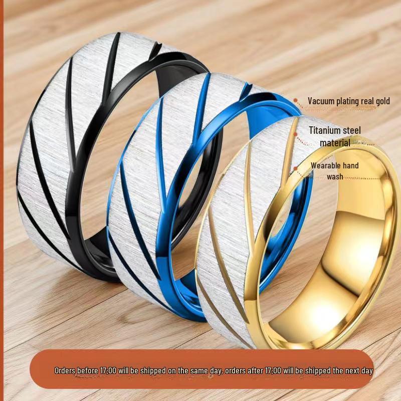 Мужское минималистичное кольцо из нержавеющей стали — модный уникальный дизайн, устойчивая к выцветанию титановая сталь