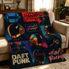 Музыка D-Daft Punk-k Бросок Толстый Комфорт Фланелевое Одеяло, Многоцелевое Использование В Помещении На Открытом Воздухе Ежедневный Сон