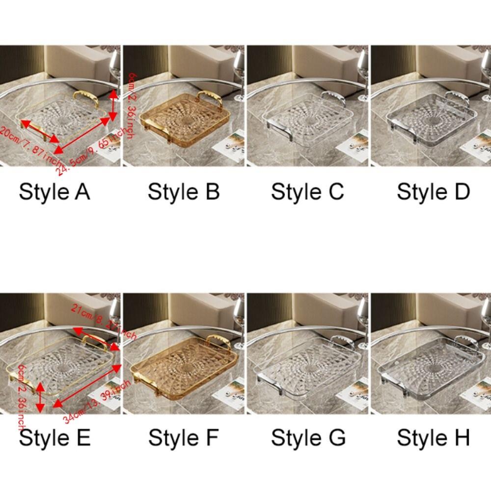Rectangular Snack Serving Plate Rhomboid Pattern Tea Tray Durable Kitchen Storage Tray  Living Room