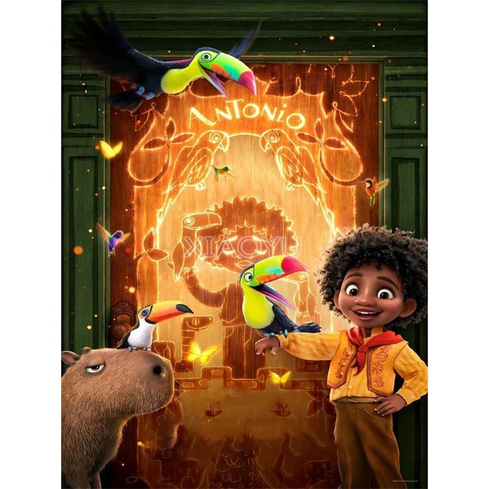Disney Diamond Painting Antonio Magic Door Theme Illustration Cute DIY Rhinestone Mosaic Cross Stitch Kit Embroidery Gift Home Decor