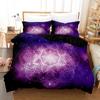 Mandala Purple Galaxy Duvet Cover Boho Chic Petal Flower Bohemian Meditation Gypsy Hippie Floral Exotic Retro Decor Women Gifts