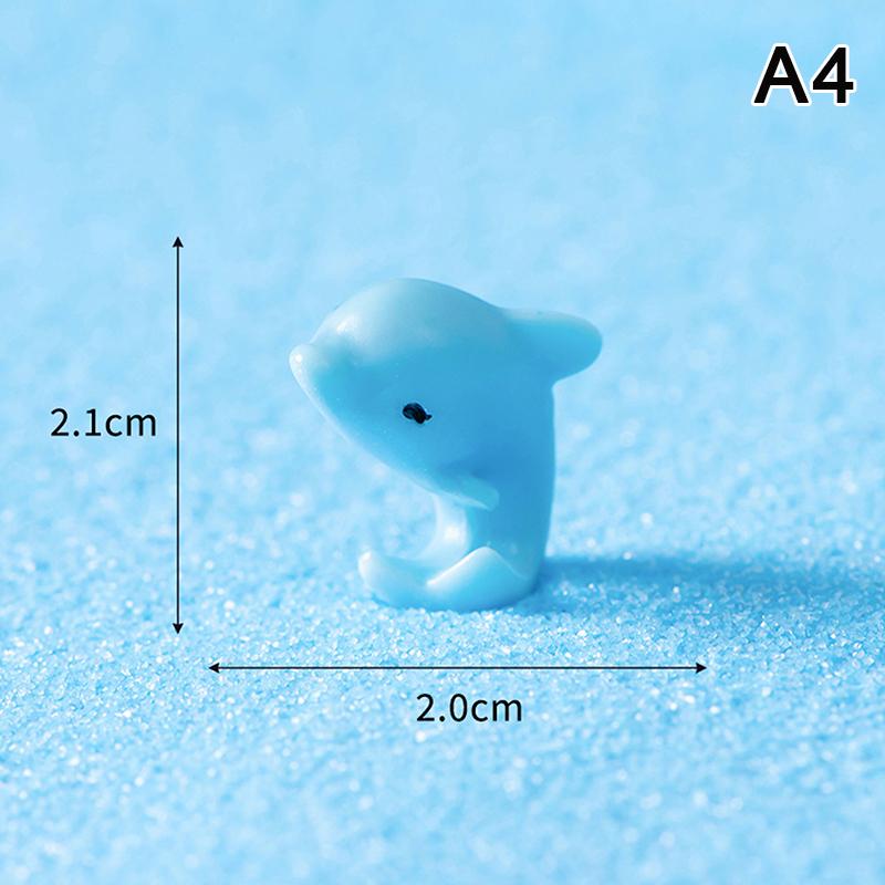 Mini Ocean Figurine Resin Ornaments Cute Marine Life Sea Animals Tiny Statue Aquarium Home Desktop Micro Landscape Decor