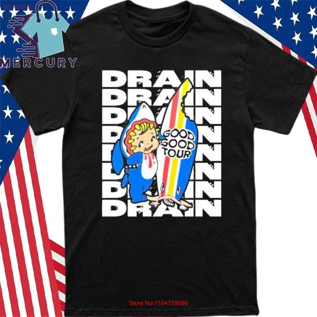 NEW Drain Band Black Cotton All size S 5XL T Shirt IA322 vintage Washed Stylish Breathable Slightly Comfortable Soft Versatile