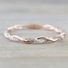 1pc Fashion Twisted Rope Simple Ring Zircon Artificial Diamond Ring