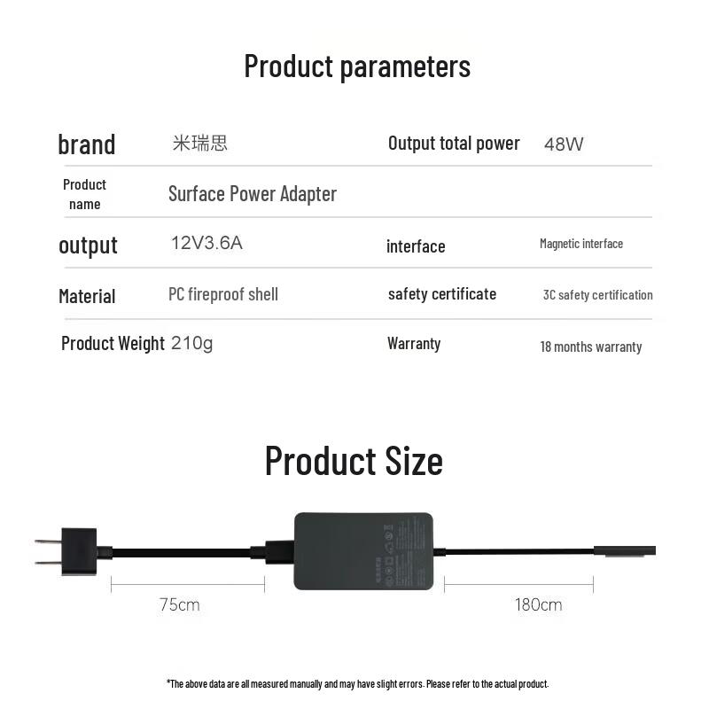 MRYC 48W Microsoft Surface Charger with USB Port