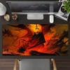 Hell Demon Mouse Pad Card Playmat Stitched with Magic Zones Game Mats Tabletop for MTG/TCG Card Battle Commander Gaming Mat