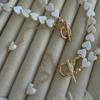Simple Single-Layer Shell Heart Patchwork Neck Chain Necklace With Decorative Women's Imitation Pearl Beaded Party Favo