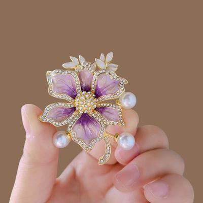 Нежные броши с цветком сирени для женской одежды, пальто, банкетные аксессуары, подарки