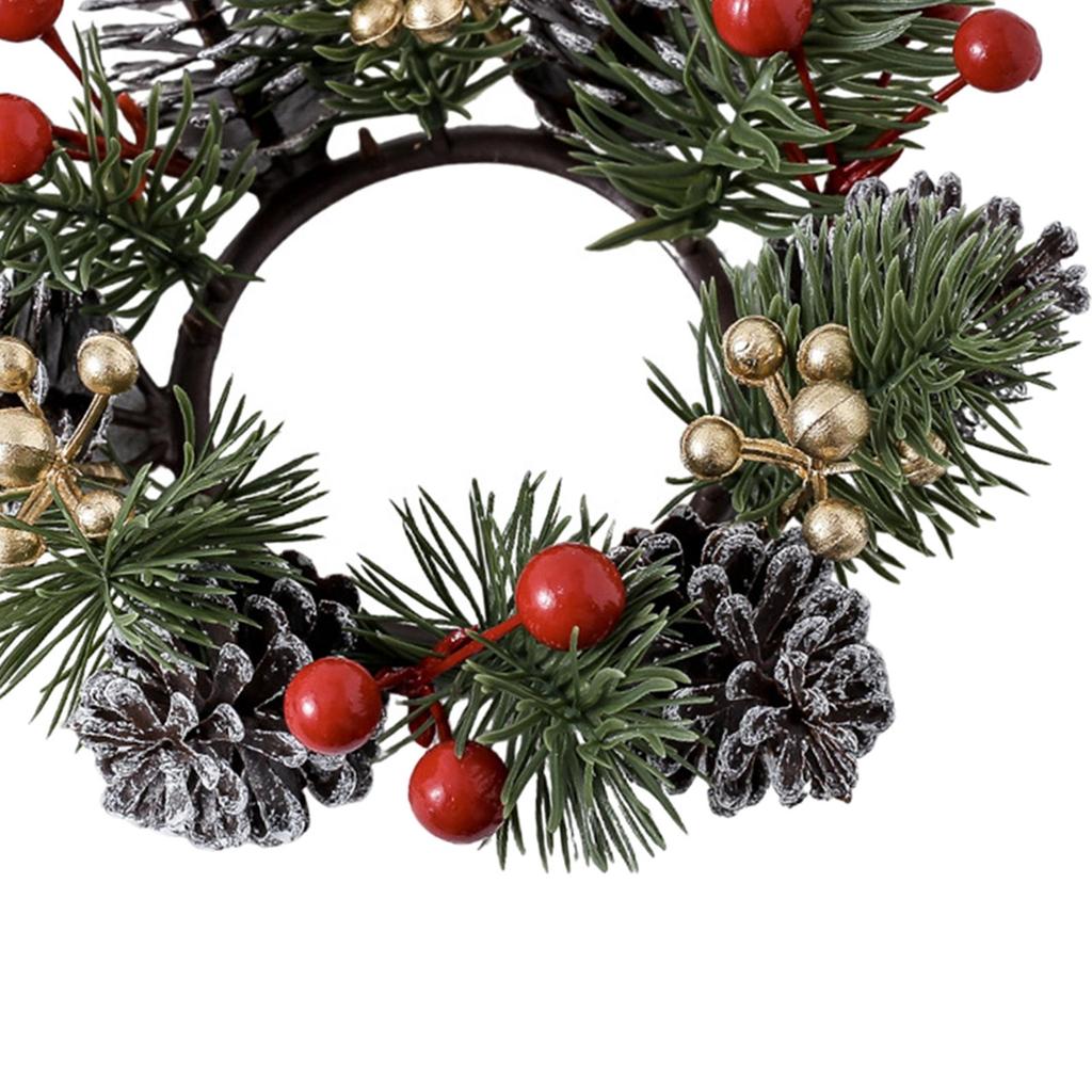 Рождественские венки со свечами и кольцами для украшения дома, свадьбы, рождественского праздничного стола