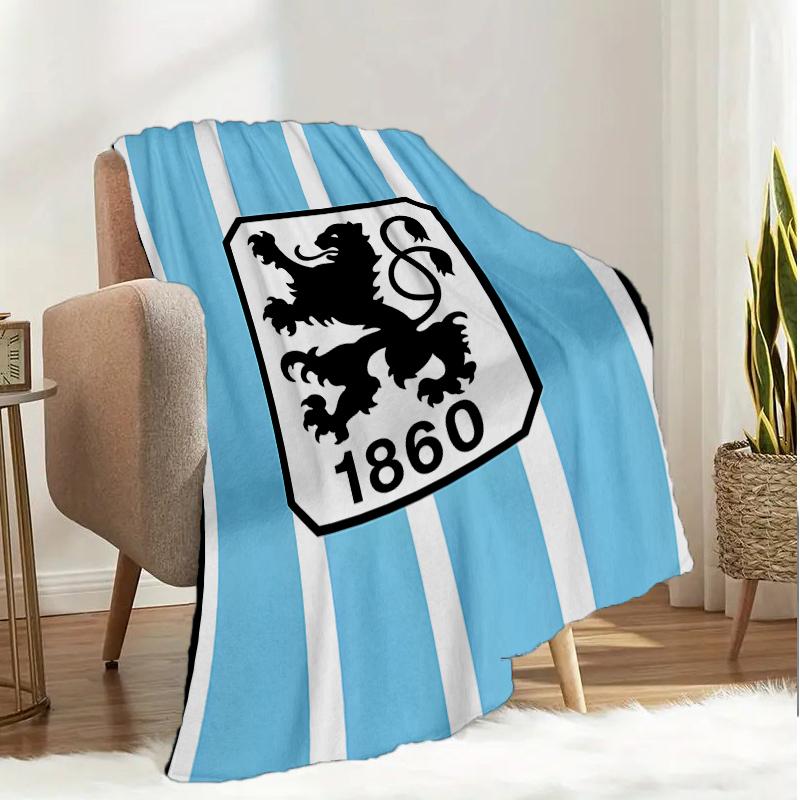 Mun-chen Lion Emblem Blanket Lightweight Ideal Bedding Blanket Perfect for Travel, Camping, Living Rooms, Offices, Sofas, Fan Christmas gift