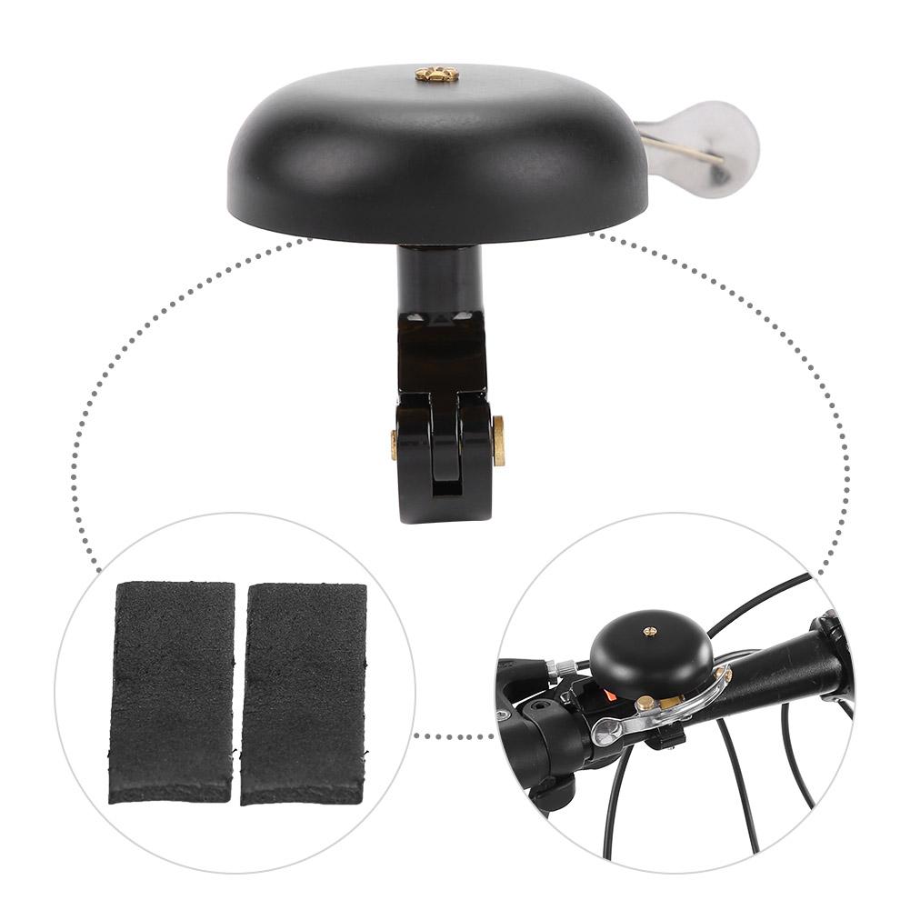 Велосипедный латунный звонок с анодированным кольцом для велосипеда, предупреждающий четкий звук для шоссейного велосипеда (черный)