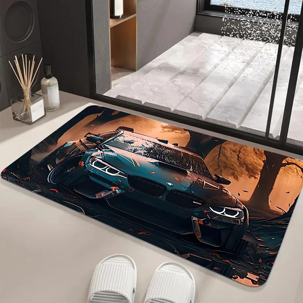 Коврики для пола в ретро-спортивном стиле большого размера с графическим принтом, придверные коврики для ванной комнаты, кухни, прихожей, ковер для украшения дома, дренажный коврик