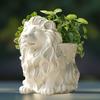 Lion Shaped Succulent Plant Flowerpot Resin Silicone Mould Lion Statue Sculpture Storage Box Candle Cup Concrete Gypsum Molds