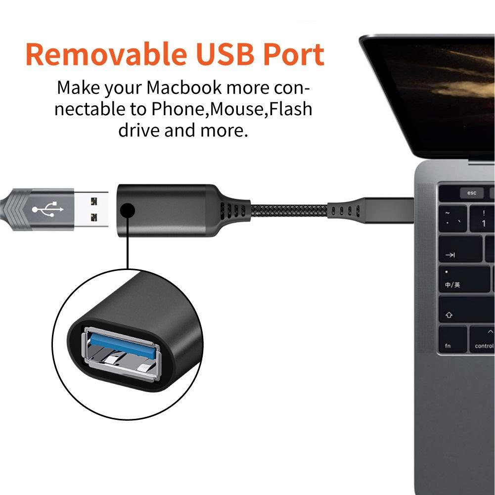 STONEGO USB C Male to USB 3.0 A Female OTG Adapter Cable Fast Charging Sync Compatible for Samsung Huawei Xiaomi Mobile Phones