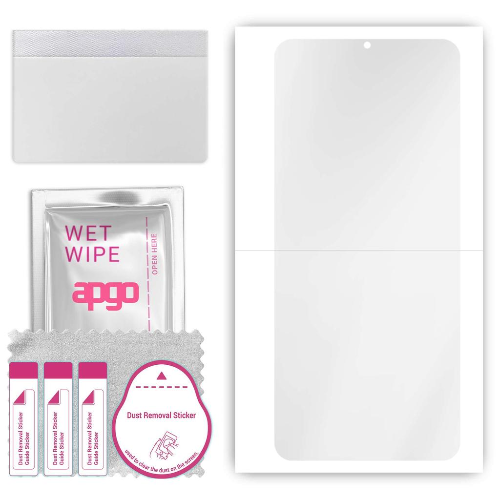 apgo Hydrogel Ultra-Clear Screen Protector for Oppo A57, Hydrogel Film, Flexible, Soft TPU with positioning layer easy installation