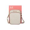 Michael Kors Jet Set Travel Monogram Vintage Zip Closure PVC Phone Crossbody Bag Women bags Vanilla 35H9GTVC1B-VANILLA