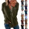 Women's Causal 1/4 Zip Pullover Long Sleeve Collar Sweatshirts Solid Activewear Running Jacket