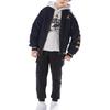 Jordan Jumpman Logo Embroidered Baseball Collar Warm Zip Jacket Kids Jackets Black JD2212006GS002