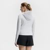 Fila Фитнес Мода Удобная Простая Спортивная Тренировочная Приталенная Вязаная Куртка с Капюшоном Женская jackets Светло-Синий Серый A51W621501FGY