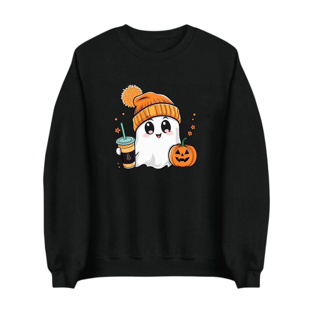 Женская мода повседневный принт повседневный длинный рукав круглый вырез толстовка топ