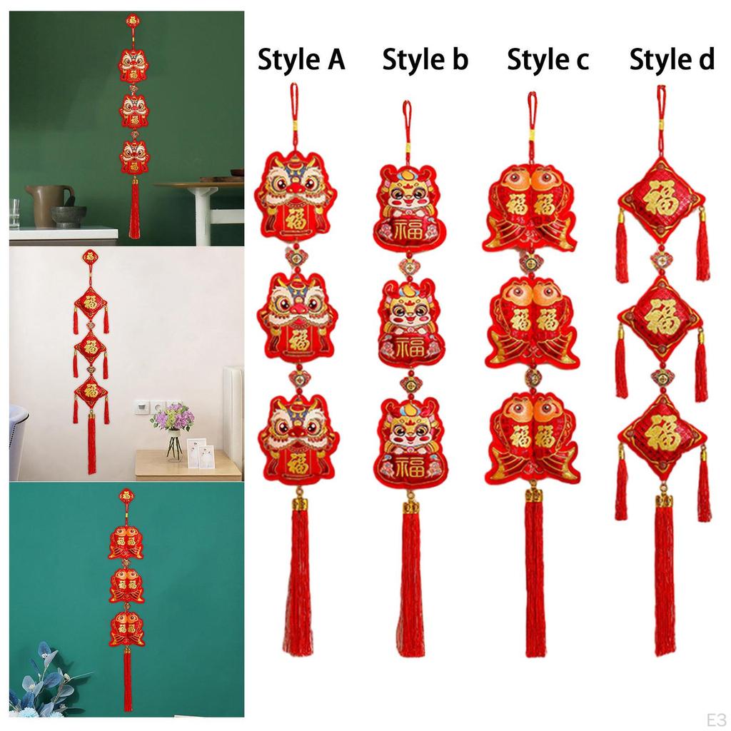 Китайский Год Подвесной Украшение Для Домашнего Декора - Праздничные Иероглифы Фу Благословение