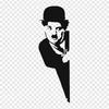 Charlie Chaplin Stencil Charlie Chaplin The Tramp Iron On Heat Transfer Printing Vinyl Patches Sticker for Clothes DIY Appliques Washable Patches