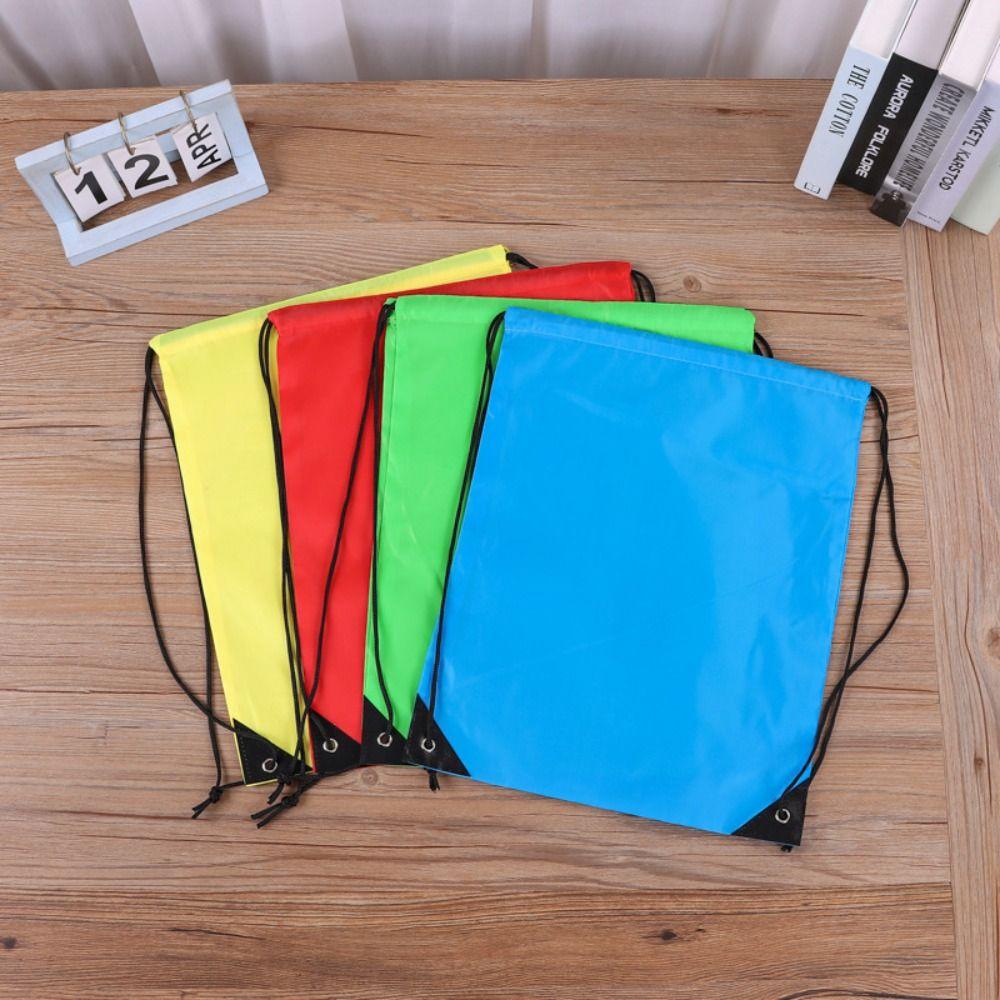 Solid Color Drawstring Backpack Shoulder Bag Gym Sports Backpack Casual Shopping Bag Outdoor