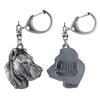 Presa Canario, Dogo Canario, Canary Mastiff - Silver-plated Key Ring with Dog, Handbag Decoration, Backpack Pendant by Brand