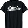 Astoria Queens Baseball Typographic Distressed NYC T-Shirt
