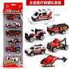 6 шт./компл., детская модель автомобиля, образовательная раздвижная игрушка для мальчика, инженерная модель из сплава