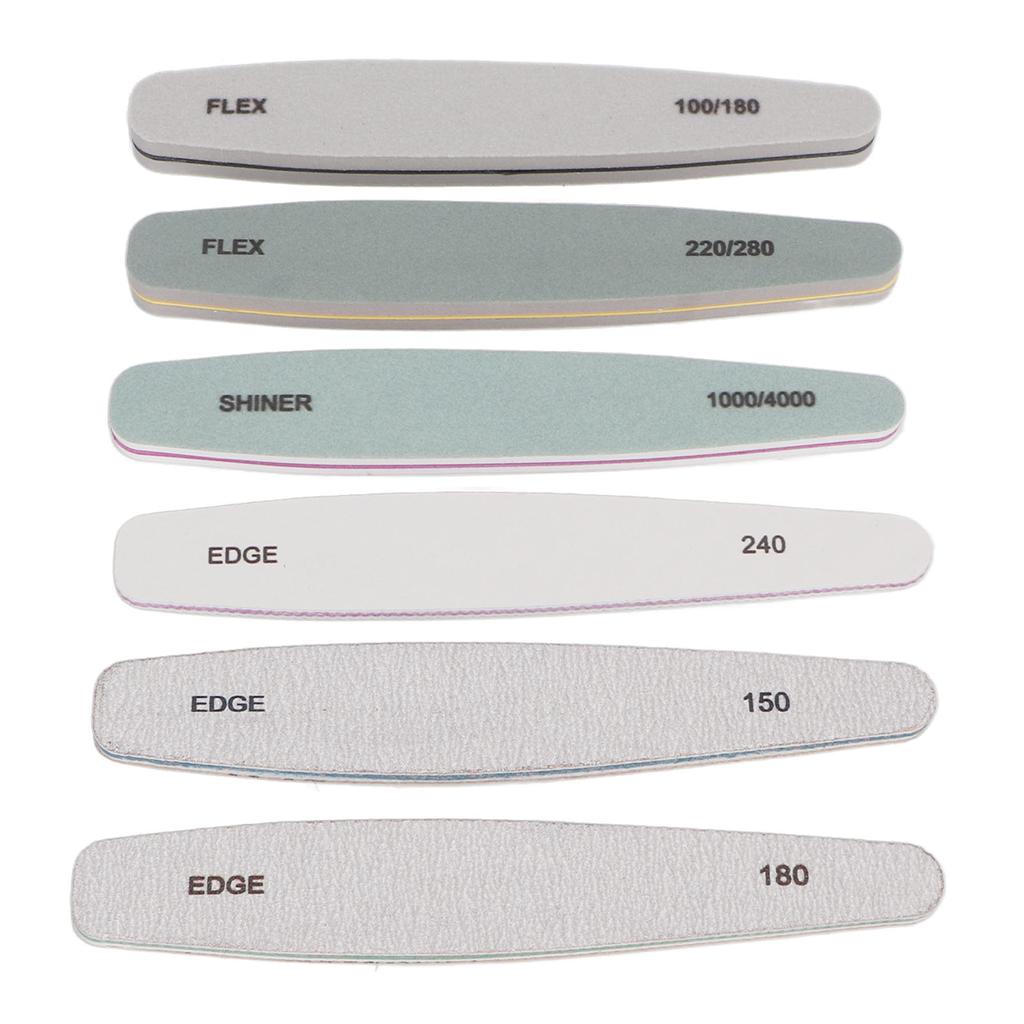 Nail File Professional Reusable Washable Curved Manicure Nail File Tool for Salon Pedicure