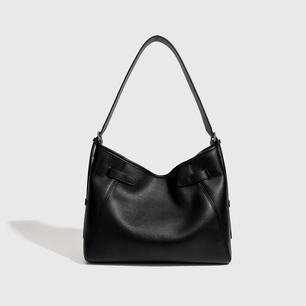 Fashion and leisure commuter handheld women's bags, niche one-shoulder armpit bags, high-end large-capacity messenger bucket bags.