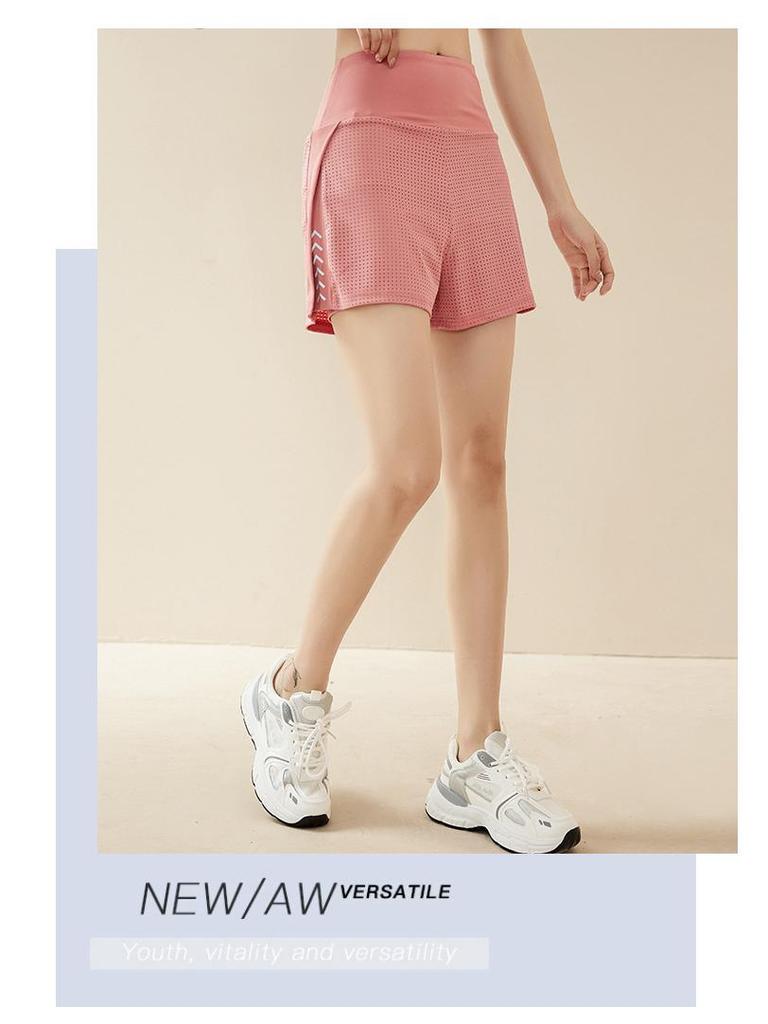 2024 Женская юбка-шорты для йоги с высокой талией из двух частей – Летняя спортивная одежда для фитнеса и бега